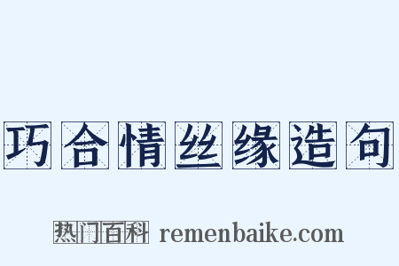 巧合情丝缘造句是什么意思的图片